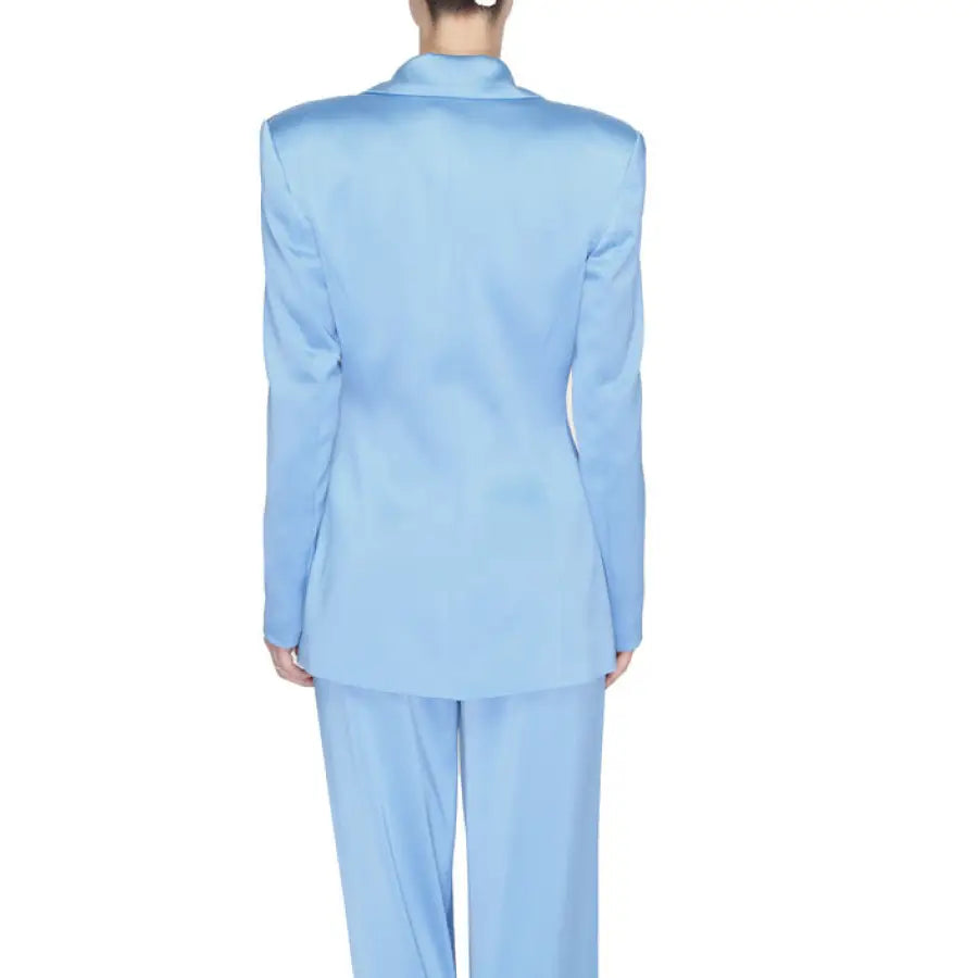 Urban style sky blue Silence Women Blazer - modern clothing for stylish professionals